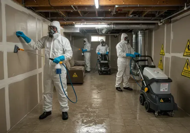 Basement Moisture Removal and Structural Drying process in Hobe Sound, FL